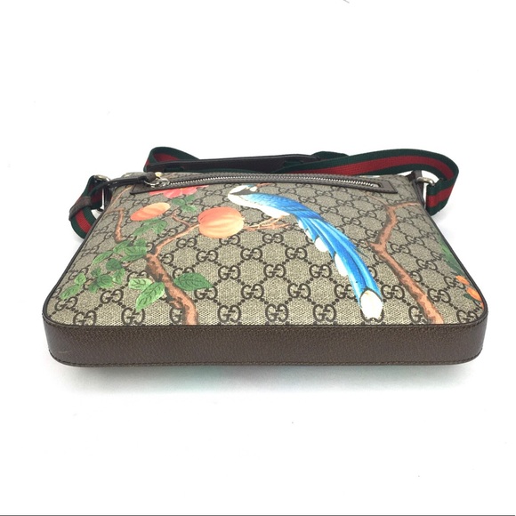 Authentic Gucci Tian crossbody unisex bag brown monogram coated bengal canvas - Picture 12 of 16